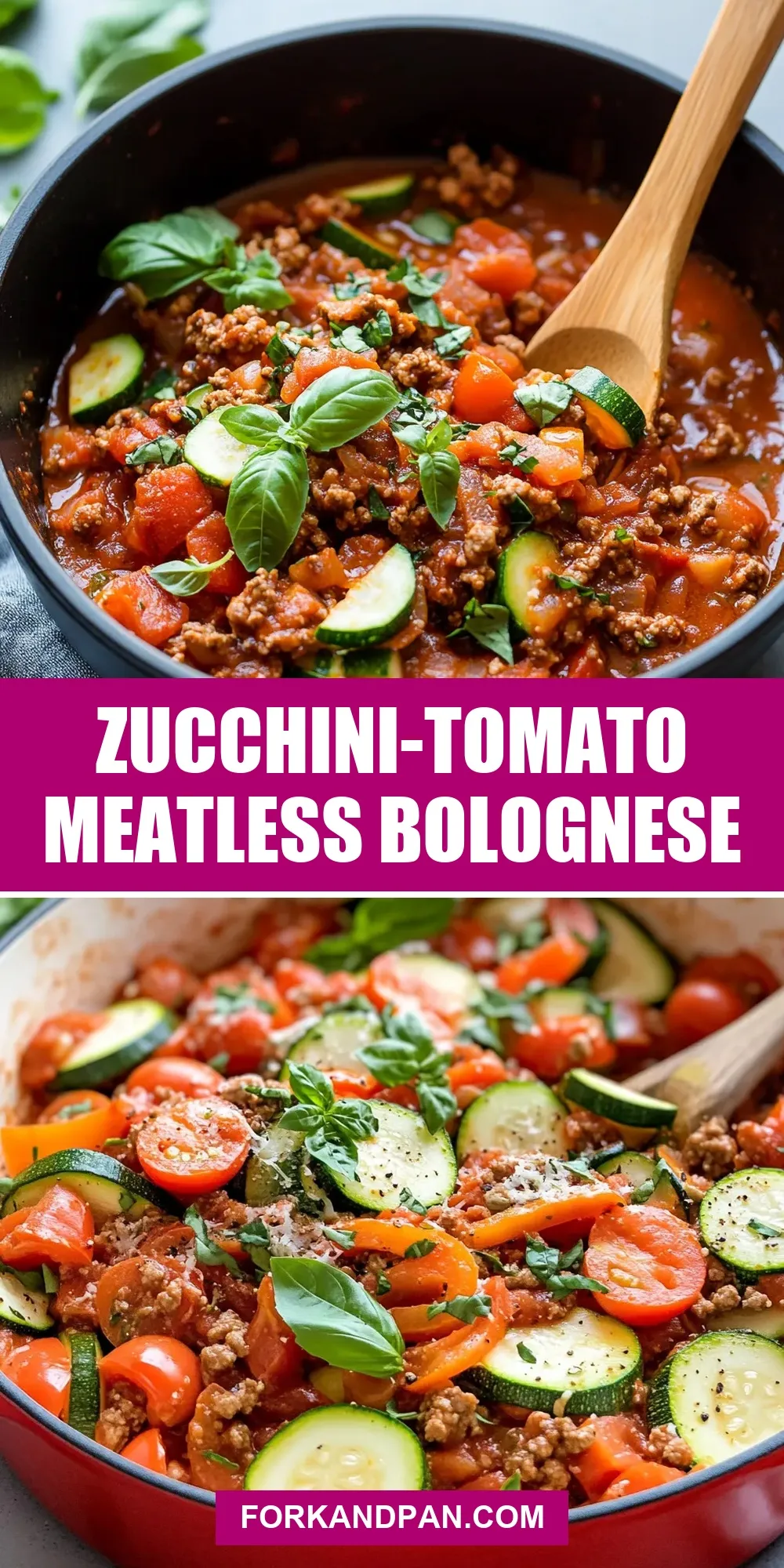 Fresh Zucchini-Tomato Meatless Bolognese