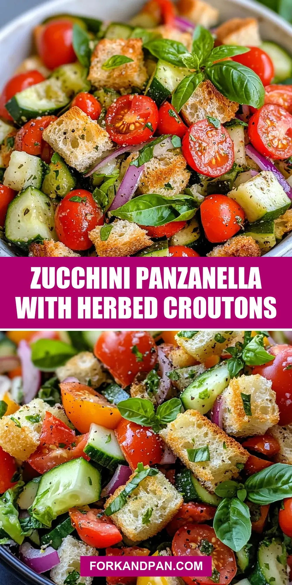 Easy Zucchini Panzanella With Herbed Croutons Recipe