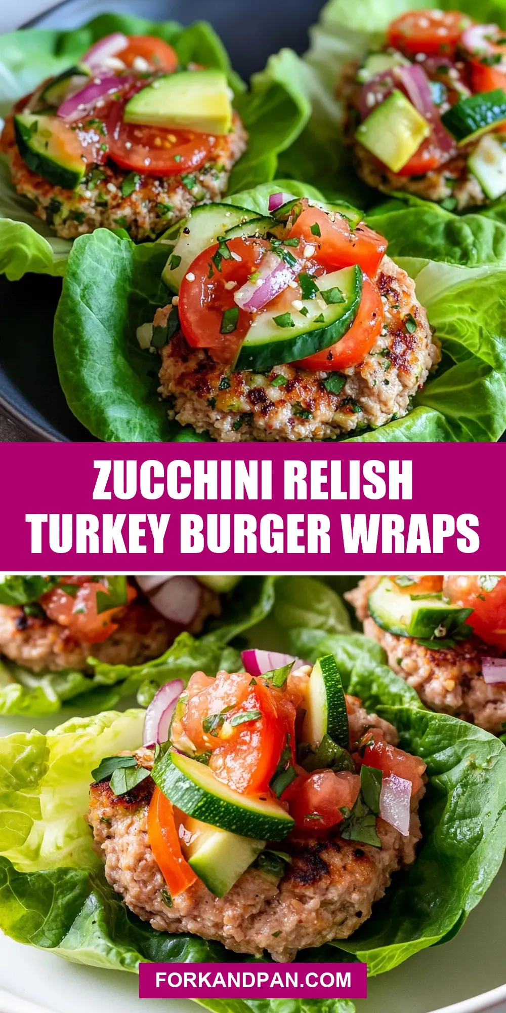 Zucchini Relish Turkey Burger Wraps Recipe