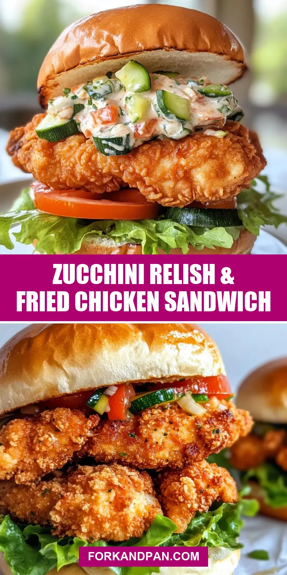 Zucchini Relish & Fried Chicken Sandwich Recipe