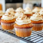 Homemade Apple Cider Cupcakes With Frosting photo