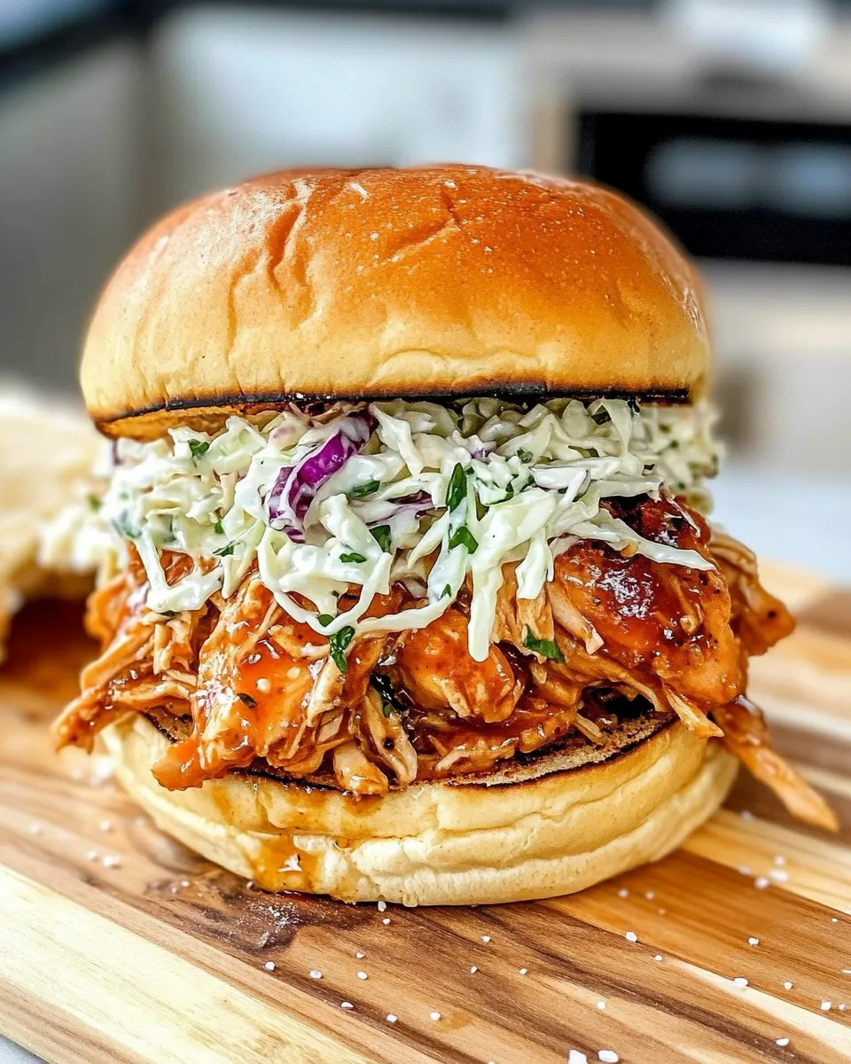 Classic Apple Cider Pulled Chicken Sandwiches dish photo