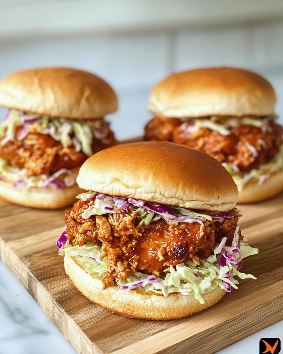 Easy Apple Cider Pulled Chicken Sandwiches food shot