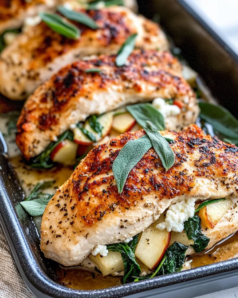 Homemade Apple Sage Stuffed Chicken Breasts recipe photo