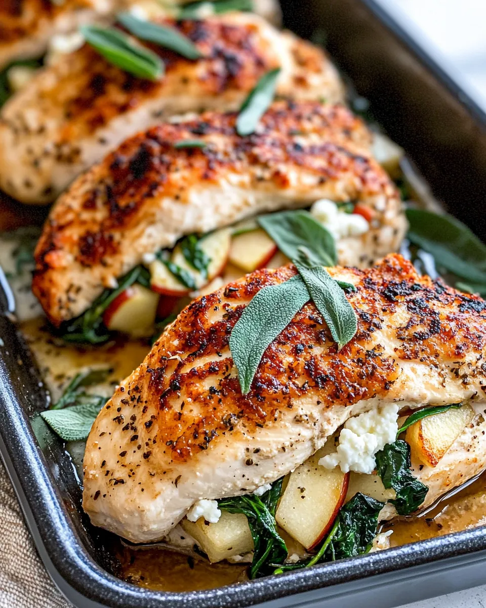Homemade Apple Sage Stuffed Chicken Breasts recipe photo