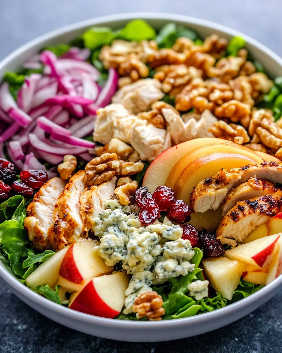 Easy Apple Walnut Gorgonzola Chopped Salad recipe photo