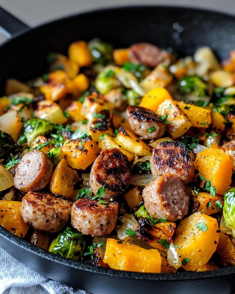 Classic Autumn Harvest Chicken Sausage Skillet image