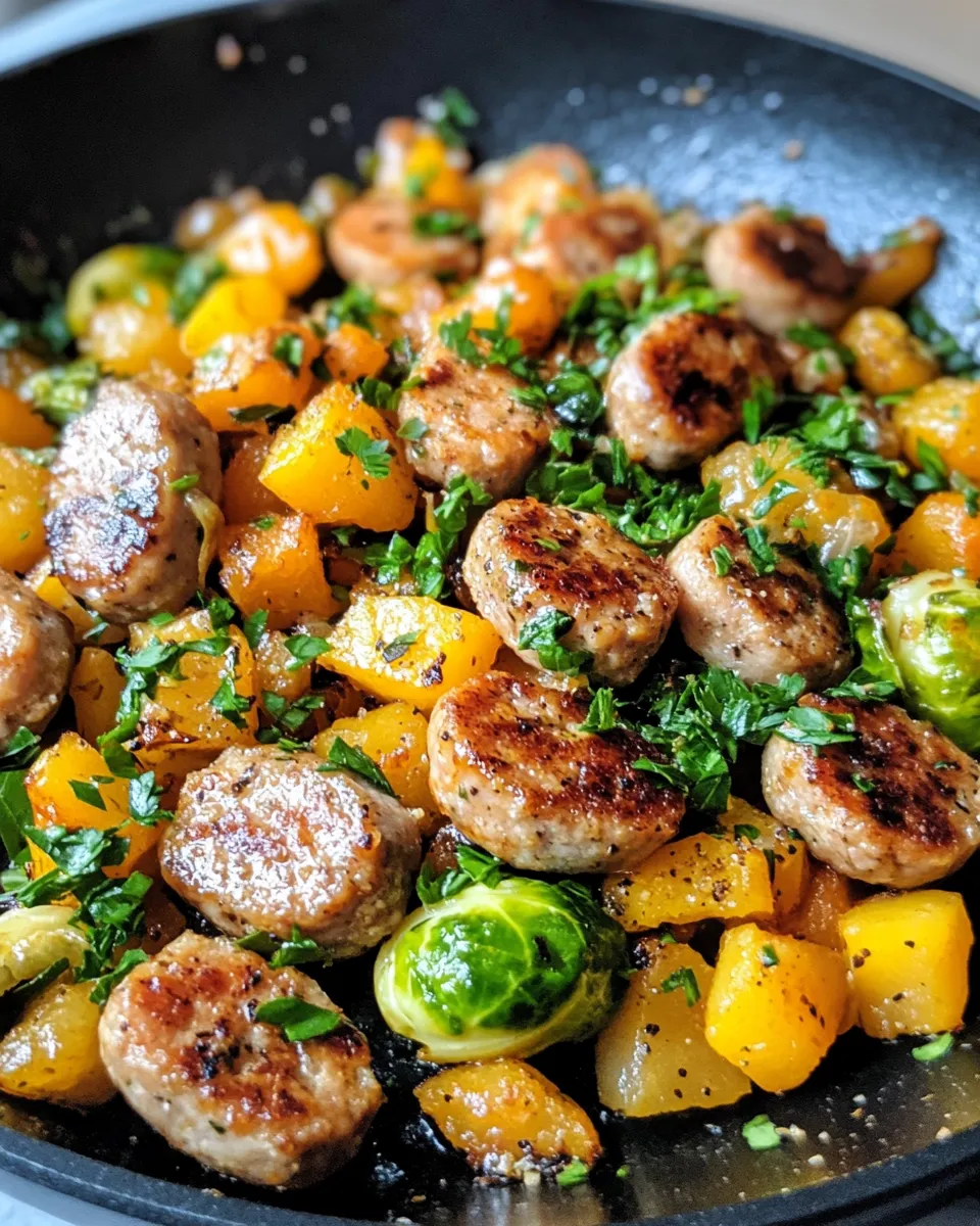 Delicious Autumn Harvest Chicken Sausage Skillet dish photo
