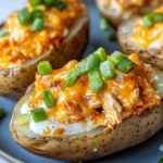 Homemade Baked Buffalo Chicken Stuffed Potatoes recipe photo