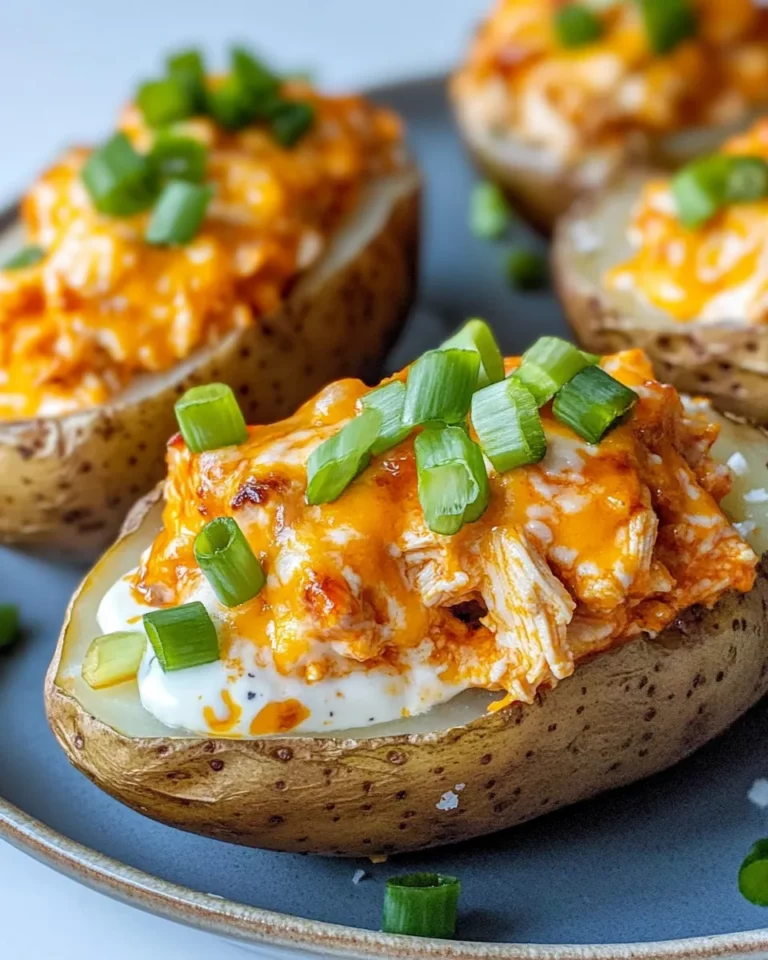 Homemade Baked Buffalo Chicken Stuffed Potatoes recipe photo