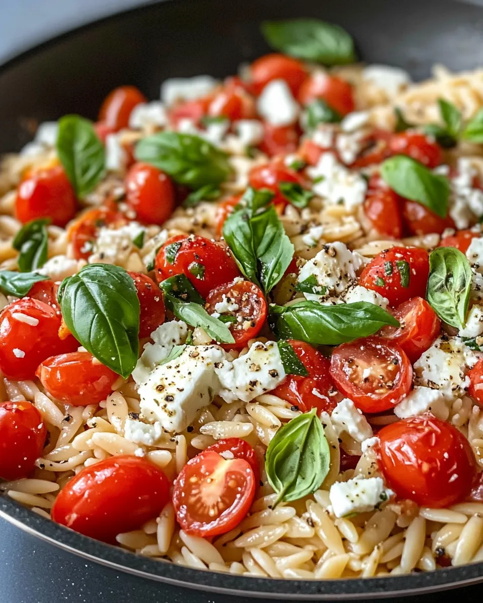 Classic Baked Feta Tomato Orzo Skillet image