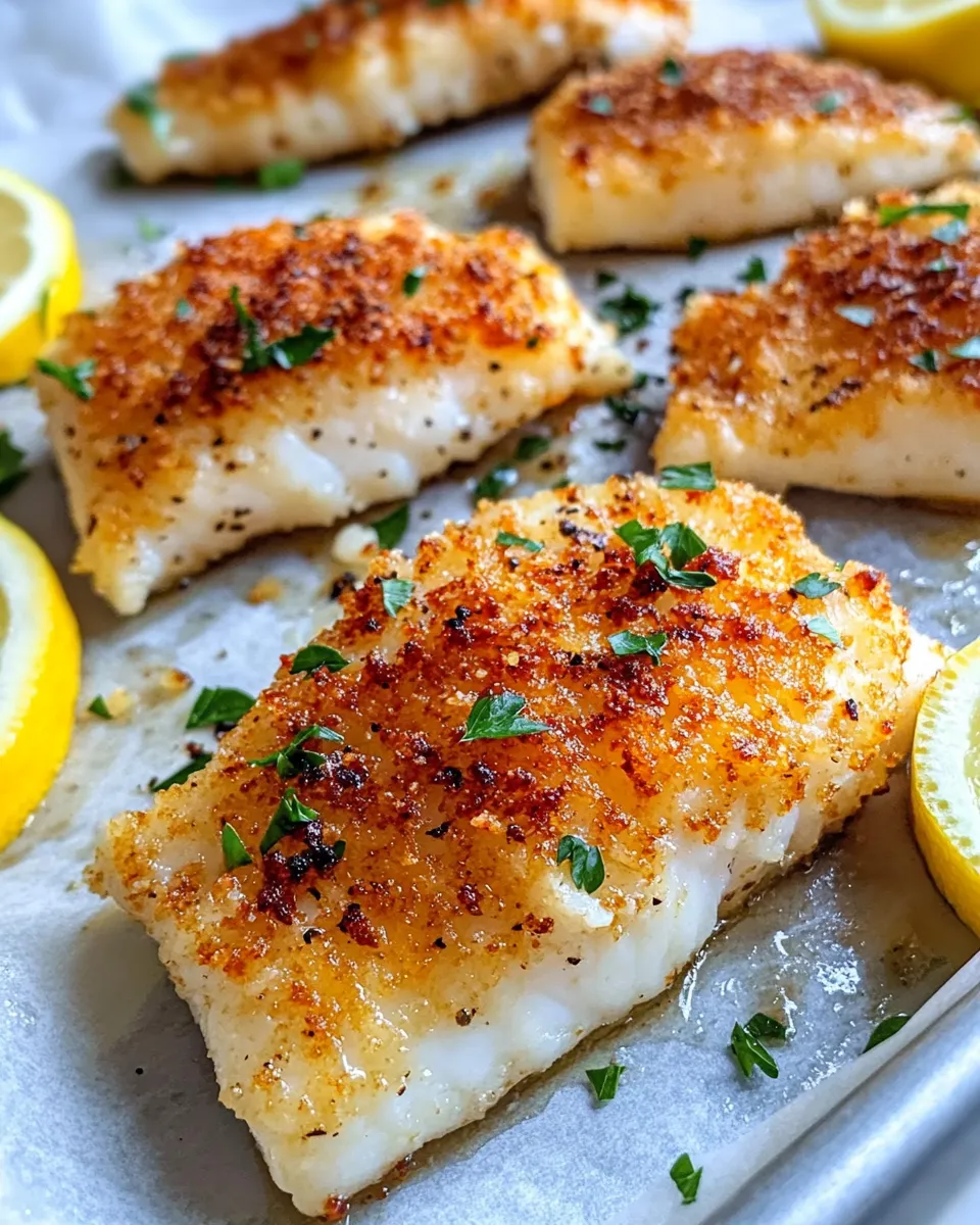Easy Baked Parmesan Crusted Cod dish photo