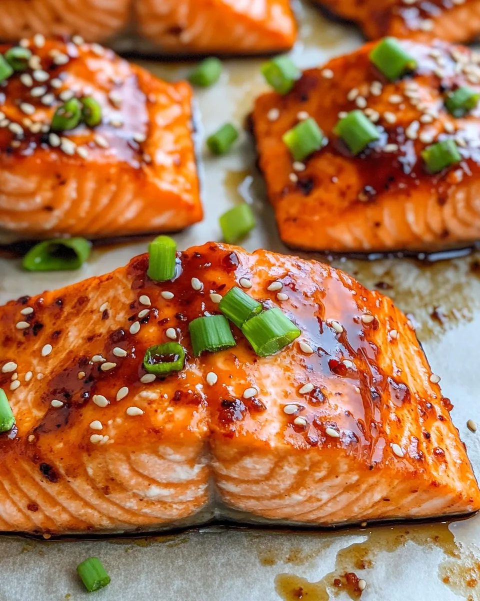 Easy Baked Sweet Chili Salmon dish photo