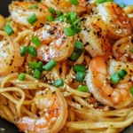 Homemade Black Pepper Shrimp Garlic Noodles photo