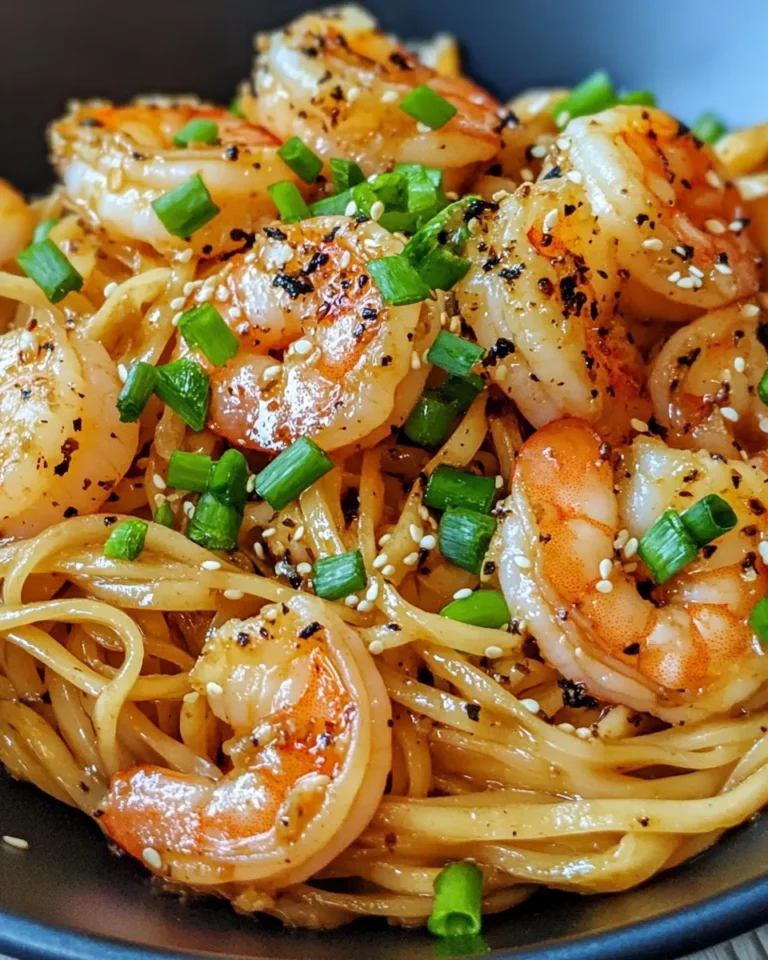 Homemade Black Pepper Shrimp Garlic Noodles photo