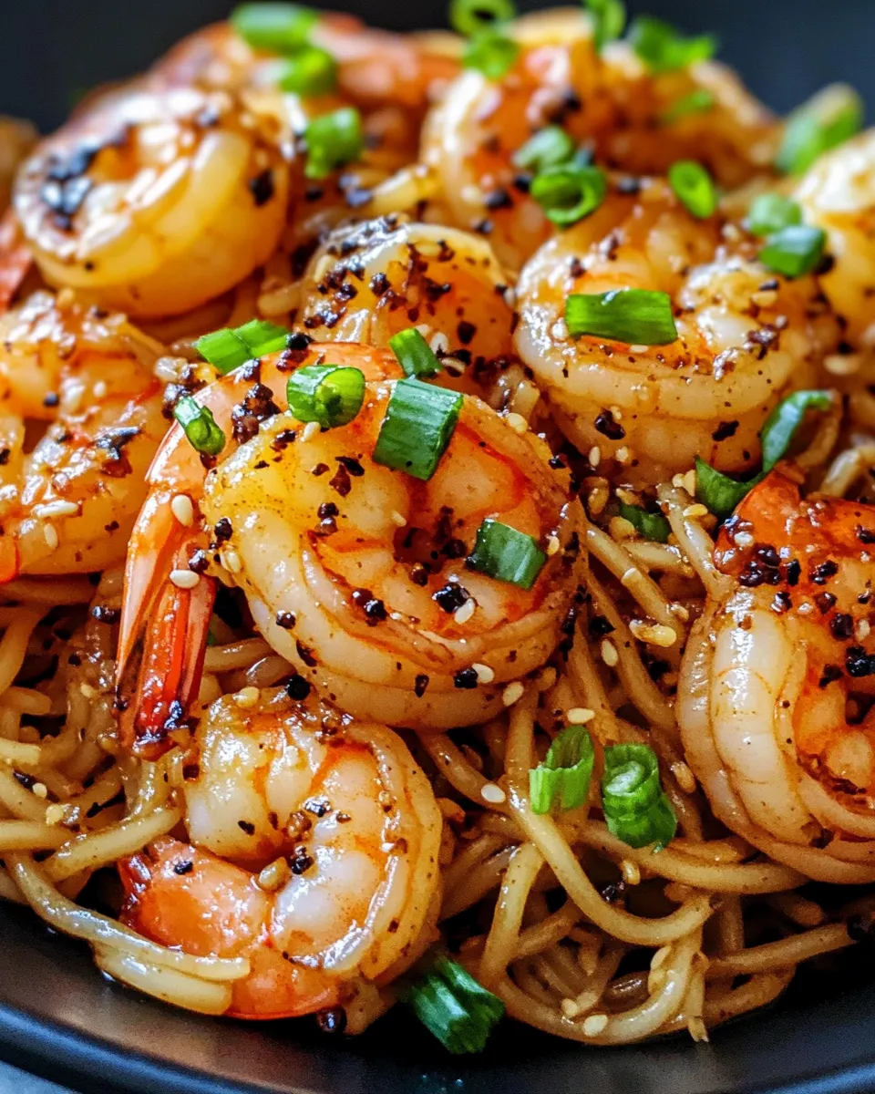 Easy Black Pepper Shrimp Garlic Noodles recipe photo