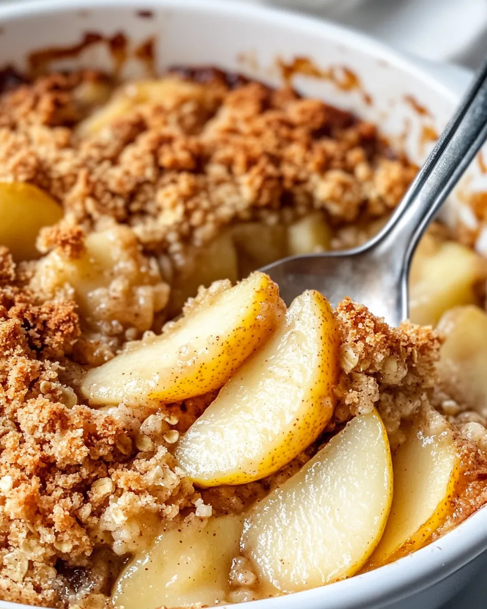 Classic Brown Butter Pear Crumble dish photo