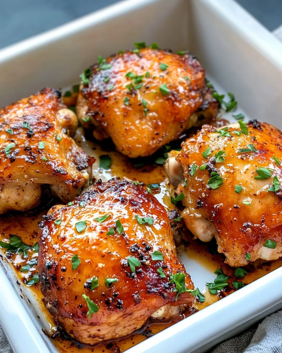 Classic Brown Sugar Dijon Chicken Thighs dish photo