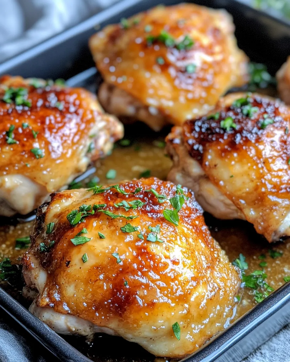 Easy Brown Sugar Dijon Chicken Thighs food shot