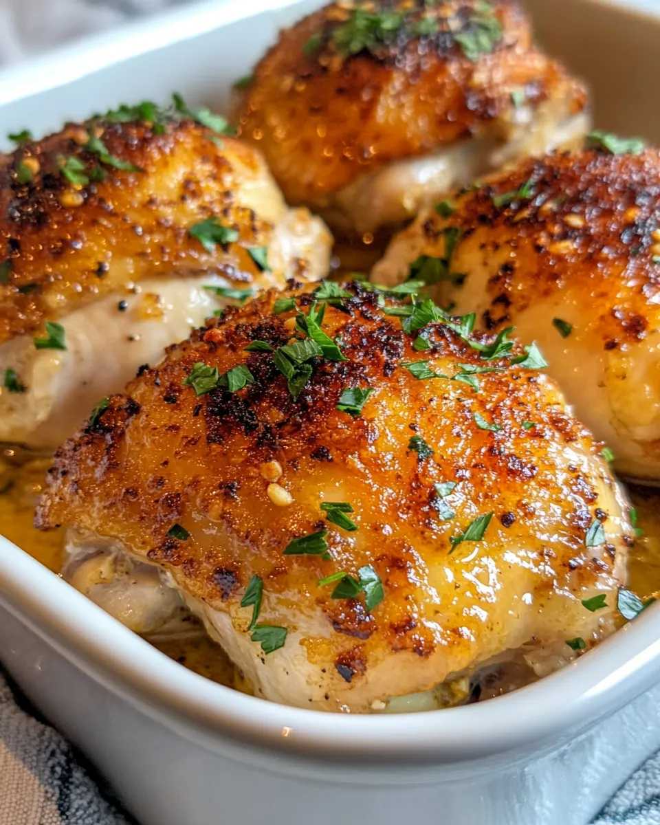 Delicious Brown Sugar Dijon Chicken Thighs plate image