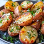 Homemade Buttery Herb Smashed Red Potatoes recipe photo