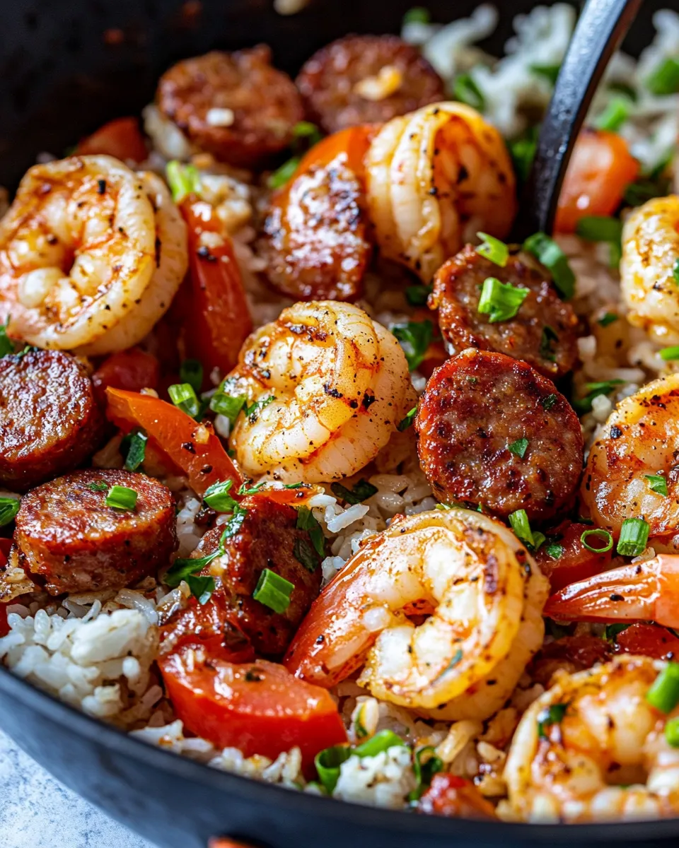 Homemade Cajun Shrimp and Sausage Rice Skillet photo