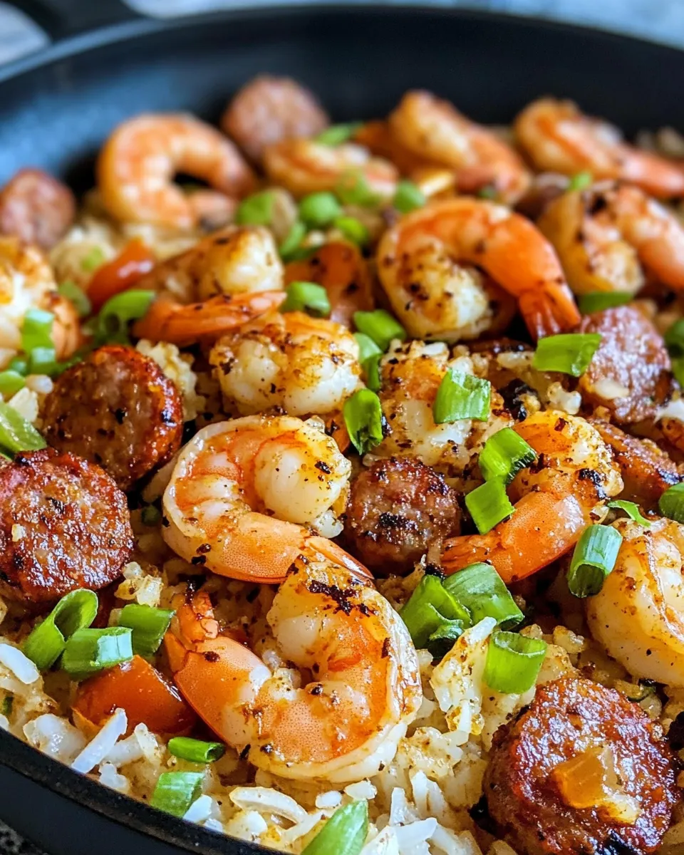 Classic Cajun Shrimp and Sausage Rice Skillet recipe image