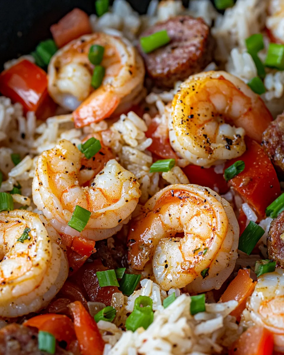 Easy Cajun Shrimp and Sausage Rice Skillet dish photo