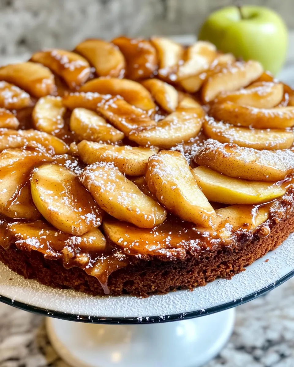 Easy Caramel Apple Upside-Down Cake recipe image