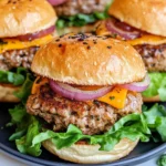 Homemade Caramelized Onion Turkey Burger Sliders photo