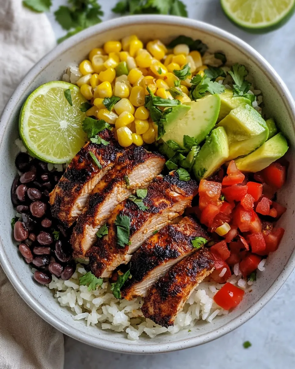 Classic Caribbean Jerk Chicken Rice Bowls recipe image
