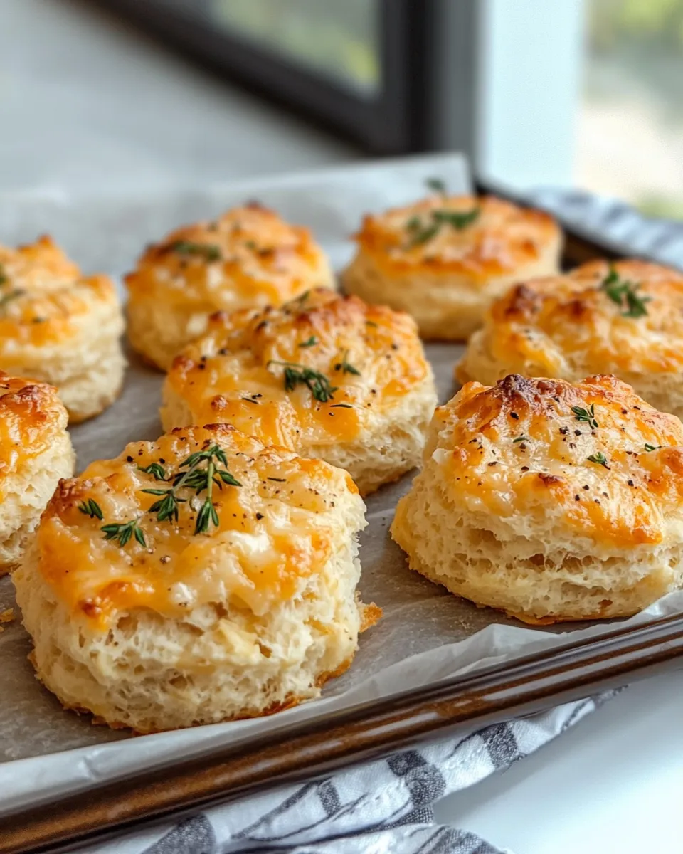 Easy Cheddar Apple Thyme Biscuits food shot