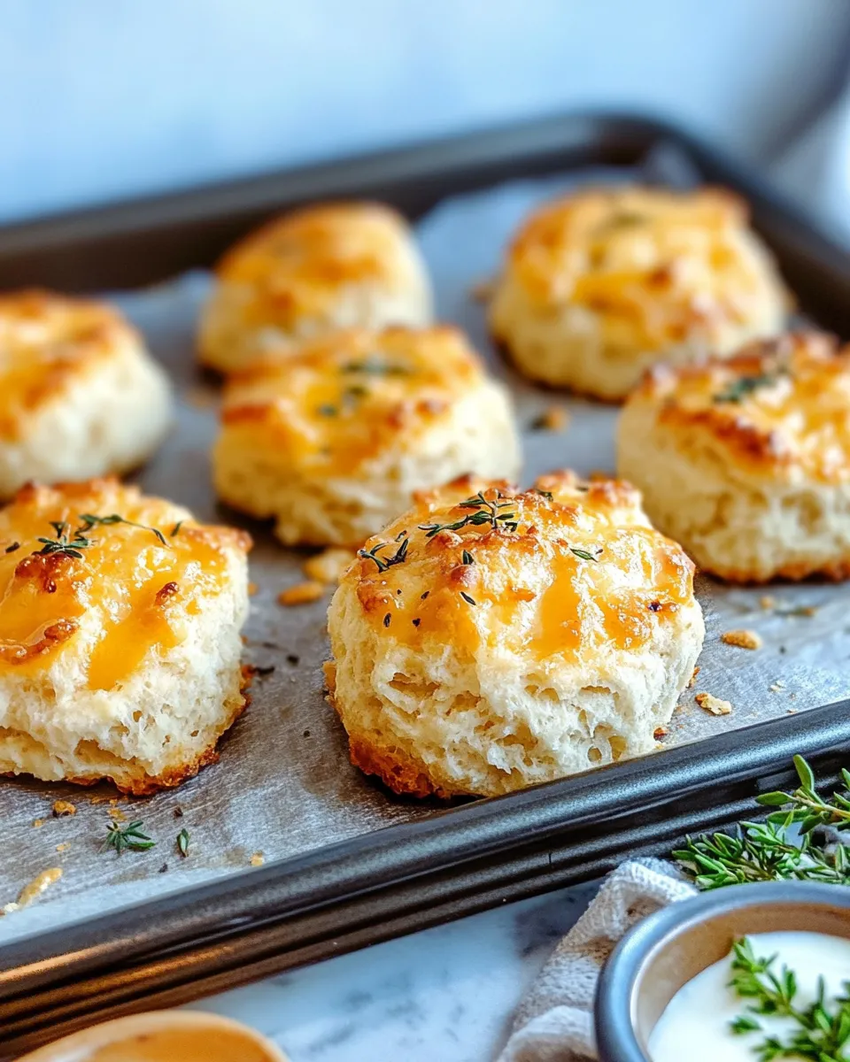 Delicious Cheddar Apple Thyme Biscuits plate image