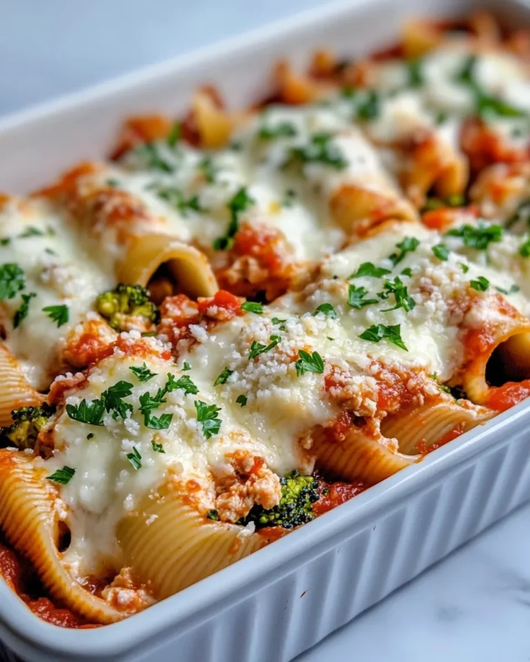 Homemade Cheesy Chicken Broccoli Stuffed Shells recipe photo