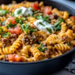 Homemade Cheesy Taco Pasta Skillet recipe photo