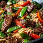 Homemade Chili Garlic Beef Ramen Skillet photo