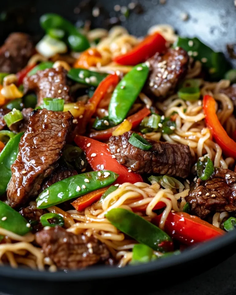Homemade Chili Garlic Beef Ramen Skillet photo
