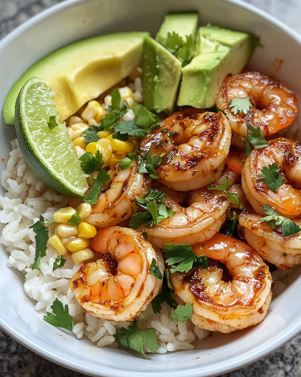 Classic Chipotle Lime Shrimp Rice Bowls dish photo