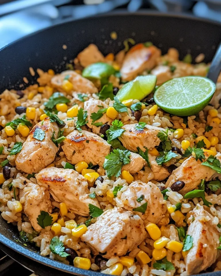 Homemade Cilantro Lime Chicken and Rice Skillet recipe photo
