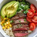 Easy Cilantro Lime Steak Rice Bowls photo