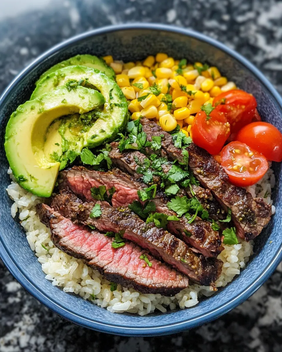 Delicious Cilantro Lime Steak Rice Bowls dish photo