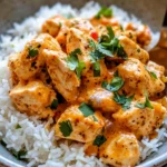 Homemade Coconut Curry Chicken and Rice dish photo