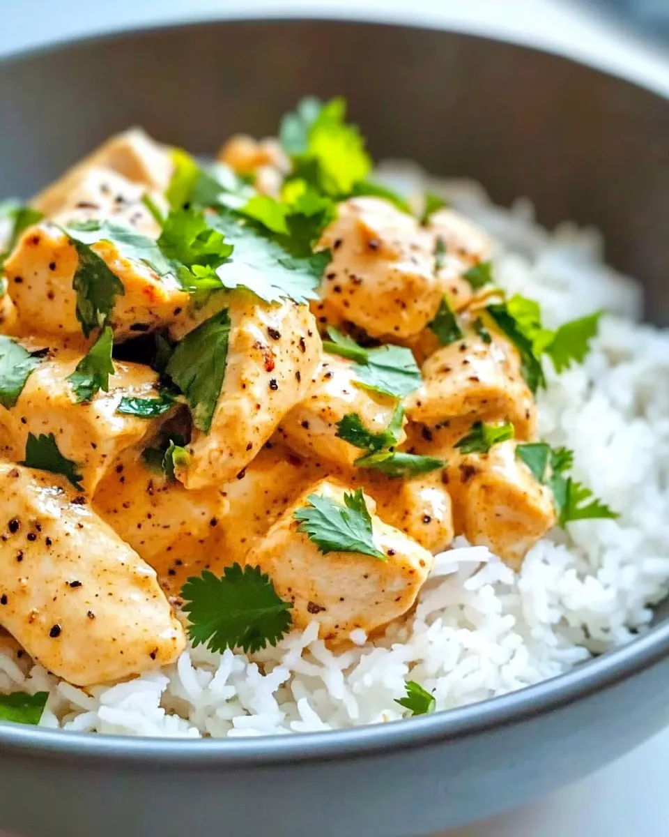 Easy Coconut Curry Chicken and Rice food shot
