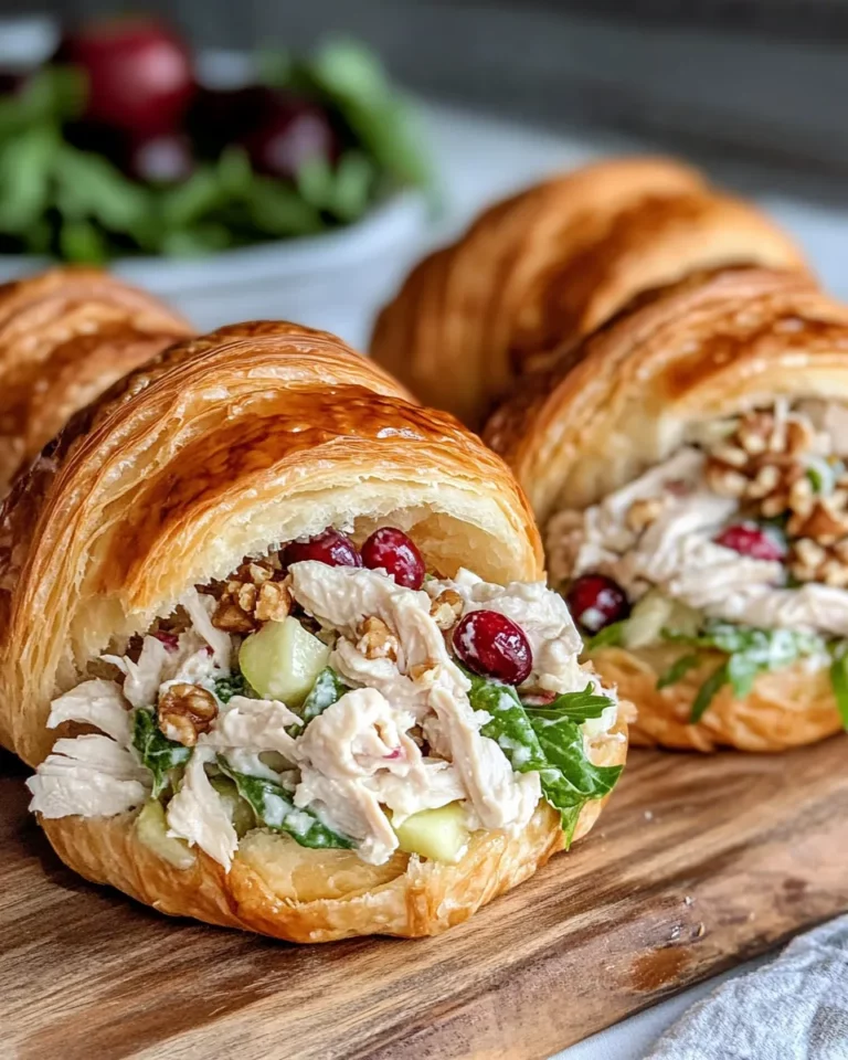 Homemade Cranberry Apple Chicken Salad Croissants recipe photo