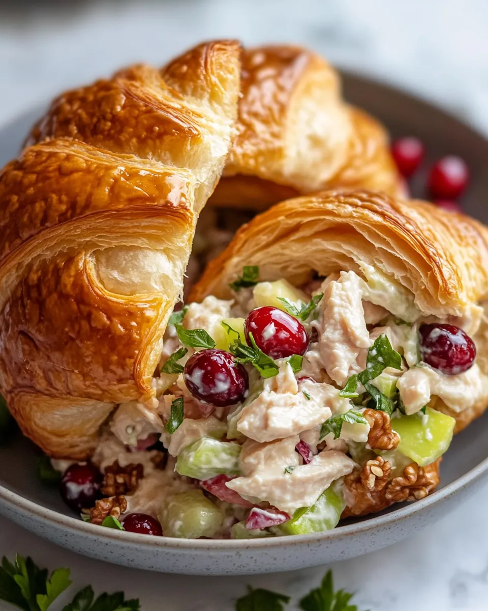 Classic Cranberry Apple Chicken Salad Croissants dish photo