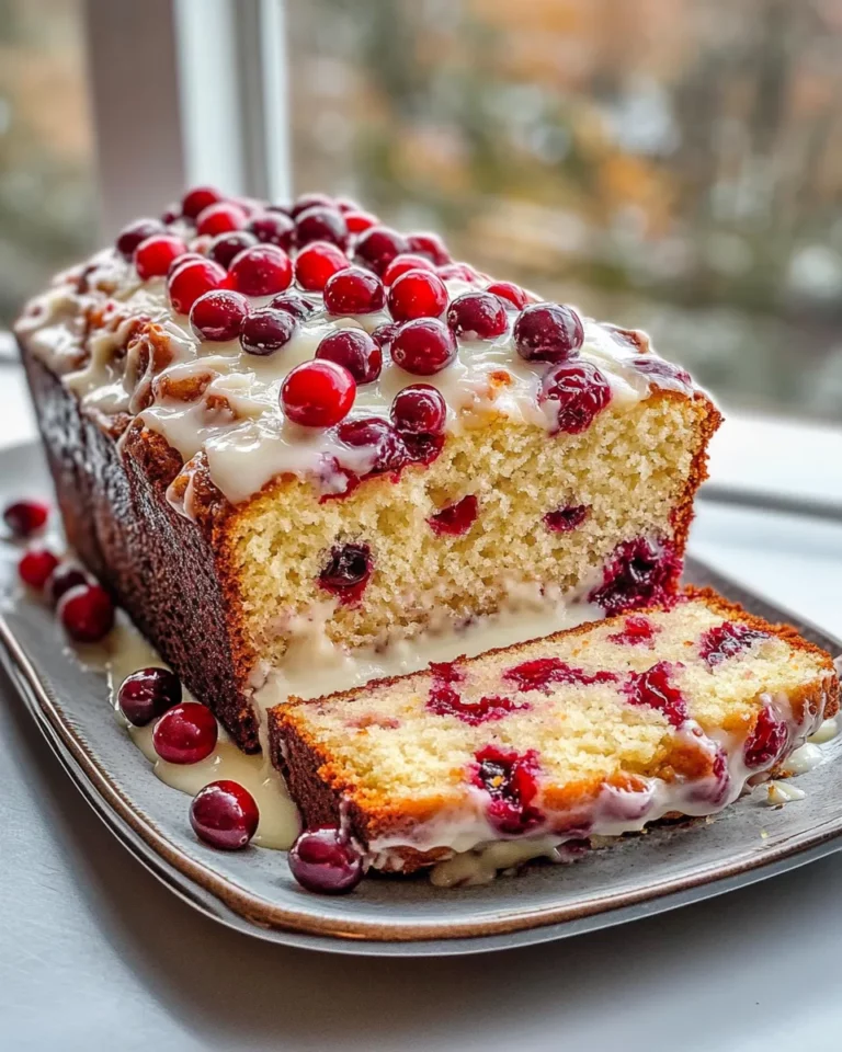 Homemade Cranberry Orange Loaf With Glaze recipe photo