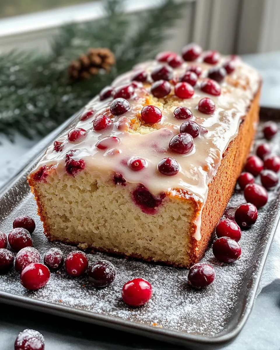 Easy Cranberry Orange Loaf With Glaze picture