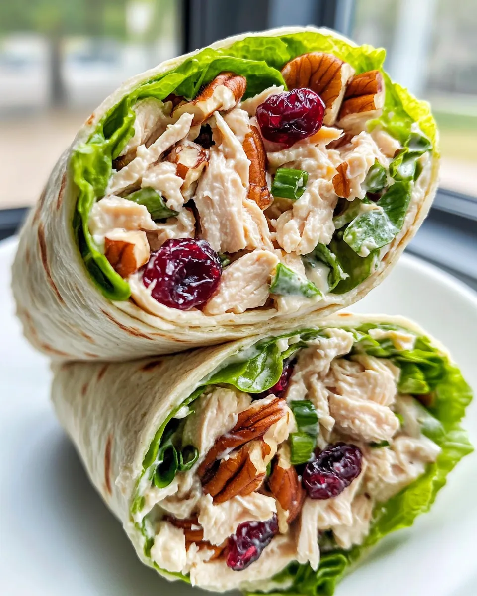 Easy Cranberry Pecan Chicken Salad Wraps dish photo