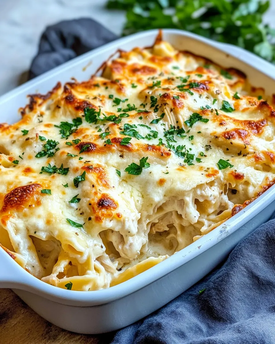 Classic Creamy Alfredo Chicken Bake dish photo