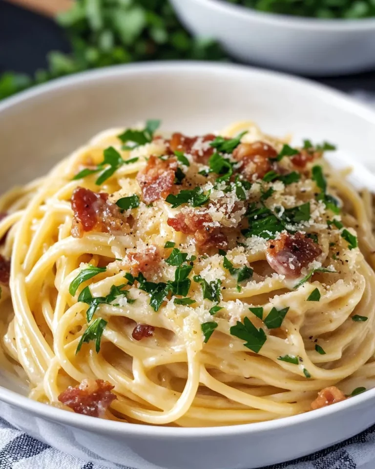 Homemade Creamy Bacon-Free Carbonara (Turkey) recipe photo